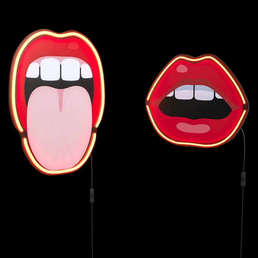 SELETTI – Wall lamp Blow and Lips 3ds Max