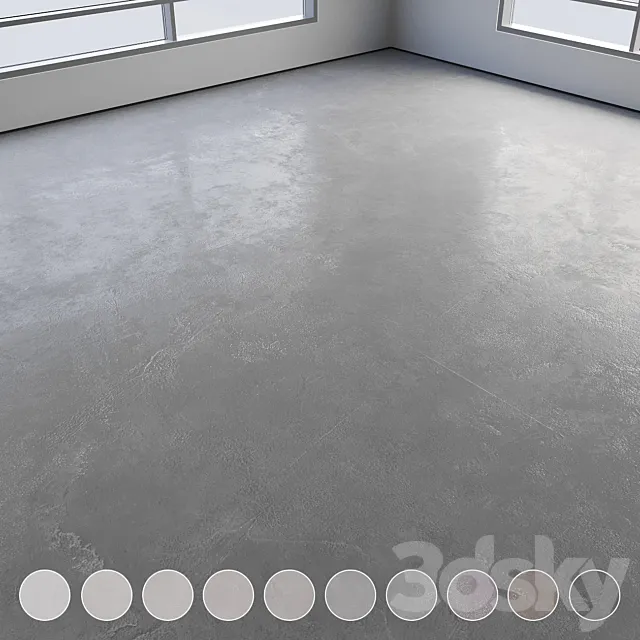 Self-leveling concrete floor No. 16 3ds Max