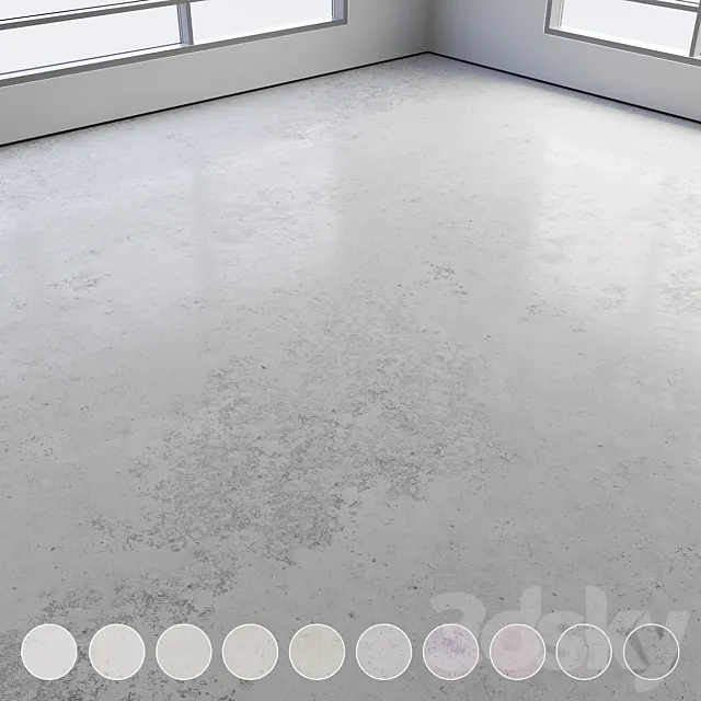 Self-leveling concrete floor No. 20 3DS Max Model