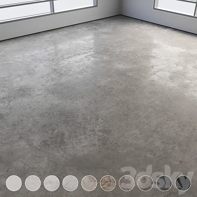 Self-leveling concrete floor No. 21 3DS Max Model