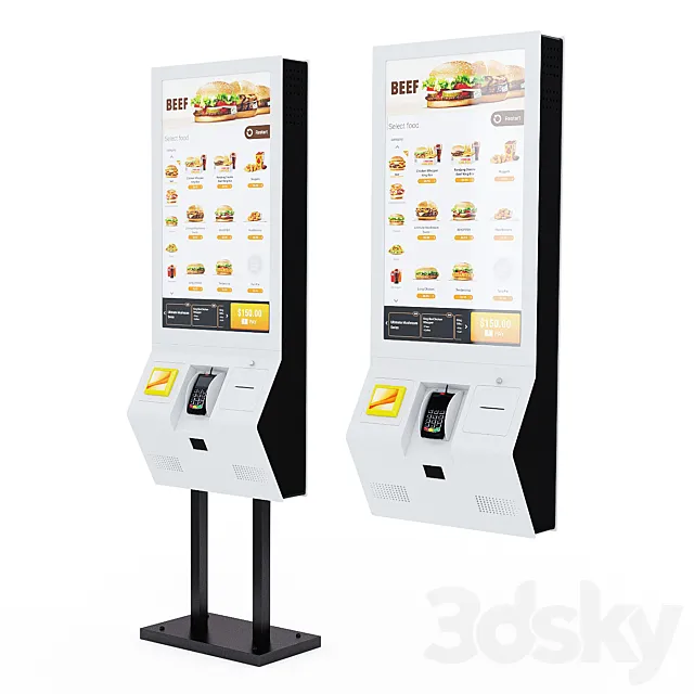 Self-service kiosk 3ds Max