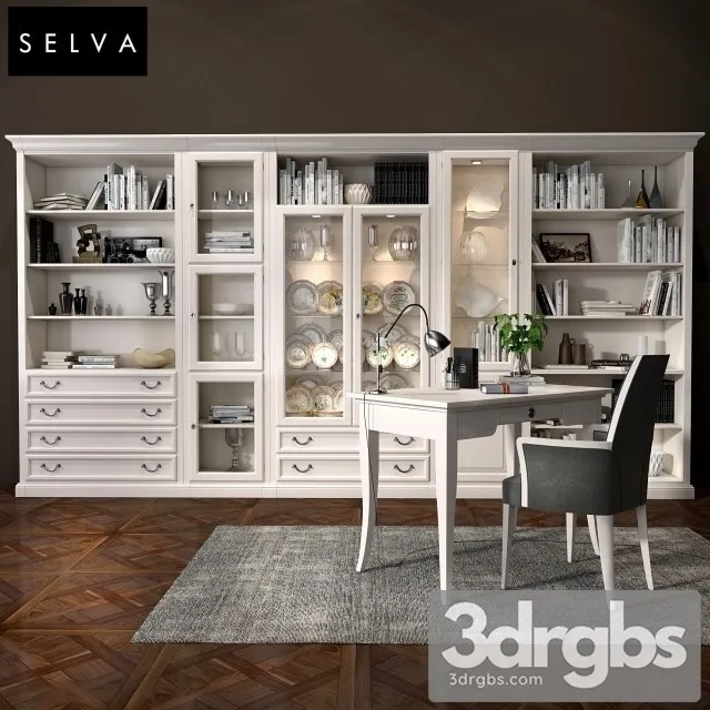 Selva Bookcase Mirabeau Set Sections 01 3dsmax Download