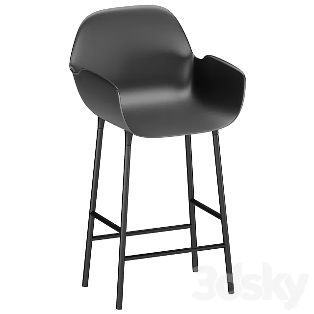 Semi-bar armchair Form. black 3DSMax File