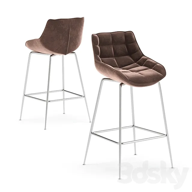 SEMI-BAR CHAIR B-140 MOCCO-VELVET 3DSMax File