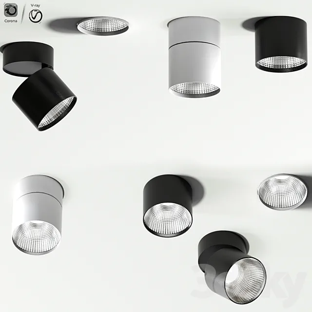 Semi Recessed Hoy Spot Light 3DS Max Model