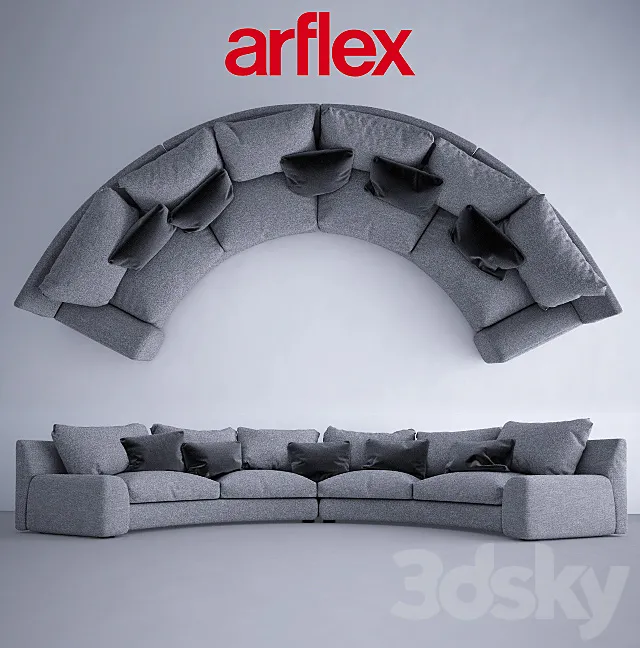 Semicircular sofa Arflex Ben-Ben 3DSMax File