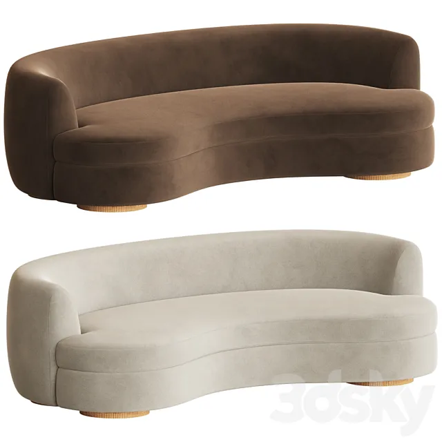 Sennen Curved Sofa Sedilia 3DS Max Model