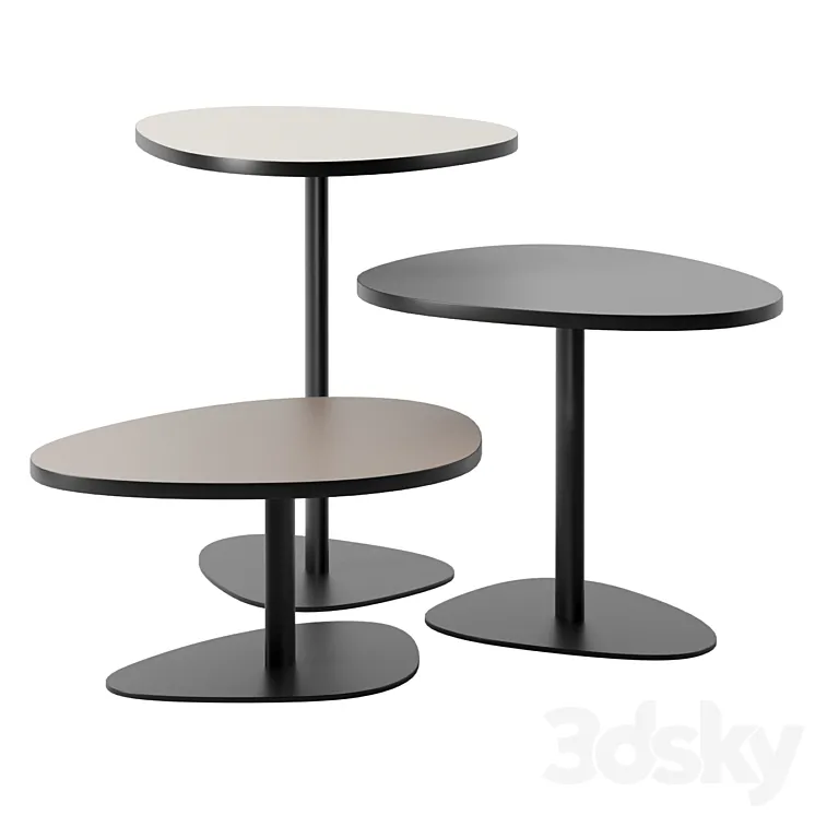 Senses side tables by Bulo 3DS Max Model