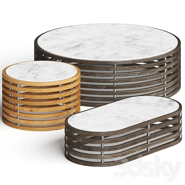 Seora Oyster Coffee Tables 3ds Max