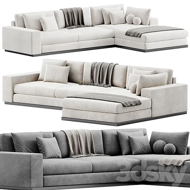 Sepia Corner Sofa 3ds Max