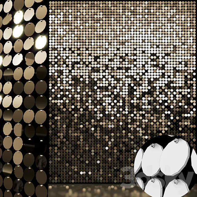 sequins decorative wall 01 3DSMax File