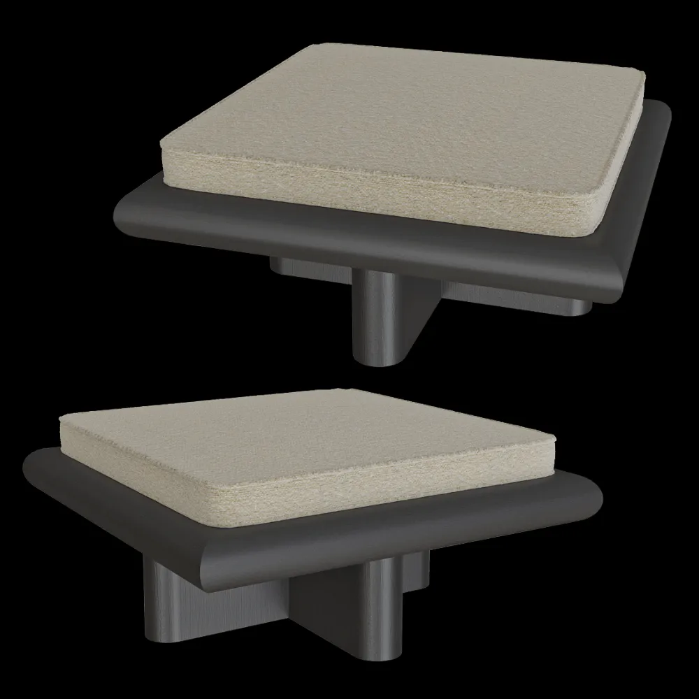 Serax – Bench S coco natural + frame tulipwood stained dark Taka 3ds Max
