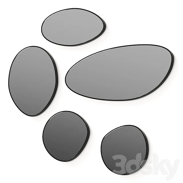 Serax C Black Wall Mirrors 3ds Max