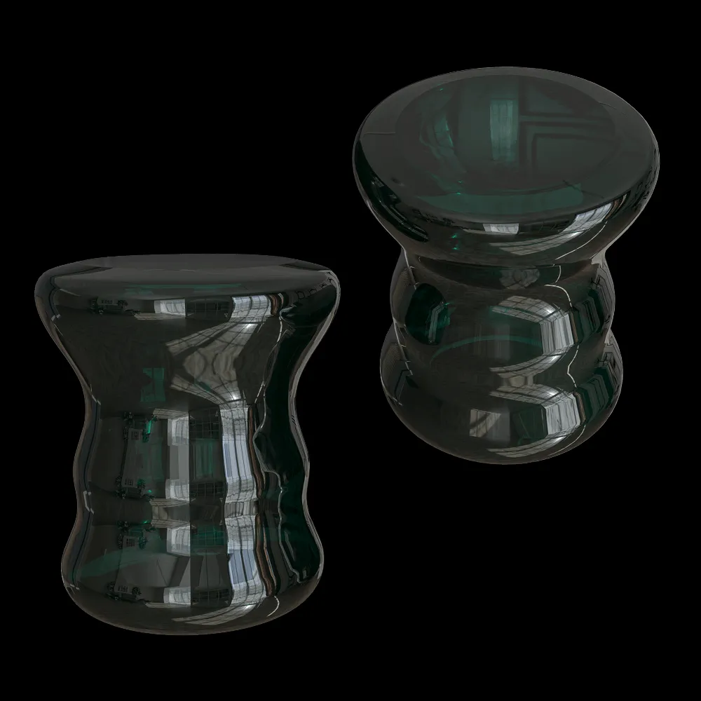 Serax – Stool/side table Organic green Pawn 3ds Max