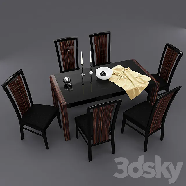 Serenissima _ Polar dinner group 3DS Max Model