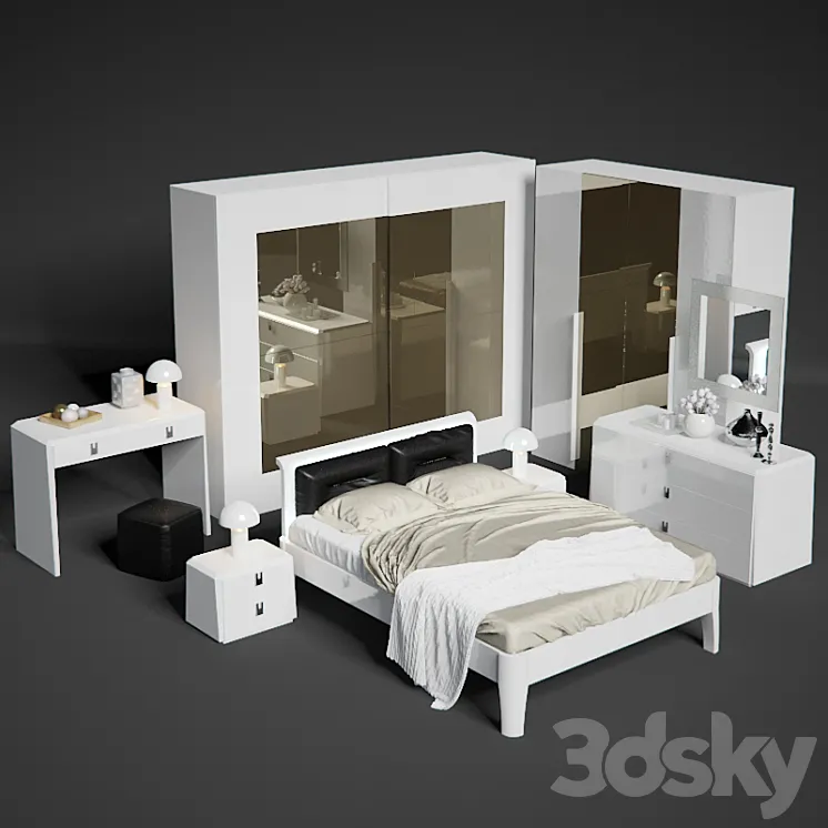 Serenissima bedroom Prisma nero 3DS Max