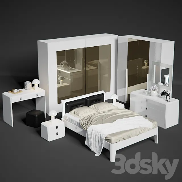 Serenissima bedroom Prisma nero 3DSMax File