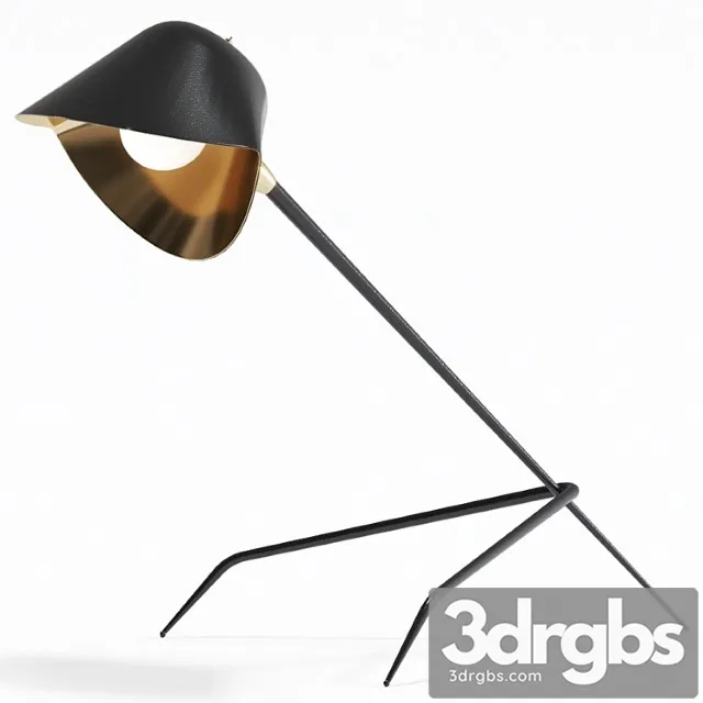 Serge mouille tripode table lamp