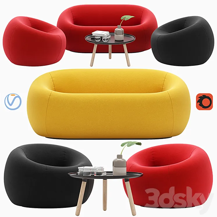 Serie up 2000 sofa 3DS Max