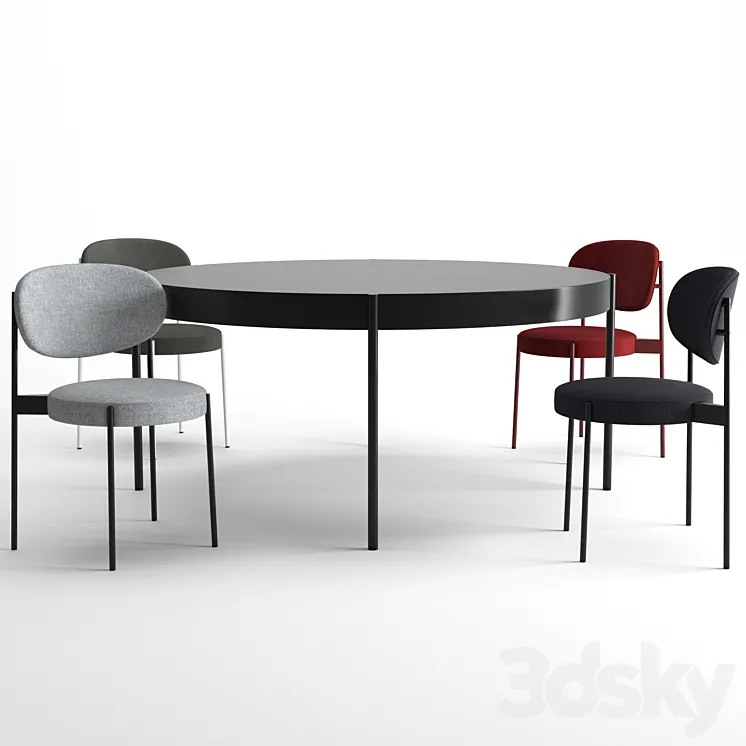 Series 430 Chair + Table By Verpan 3DS Max Model
