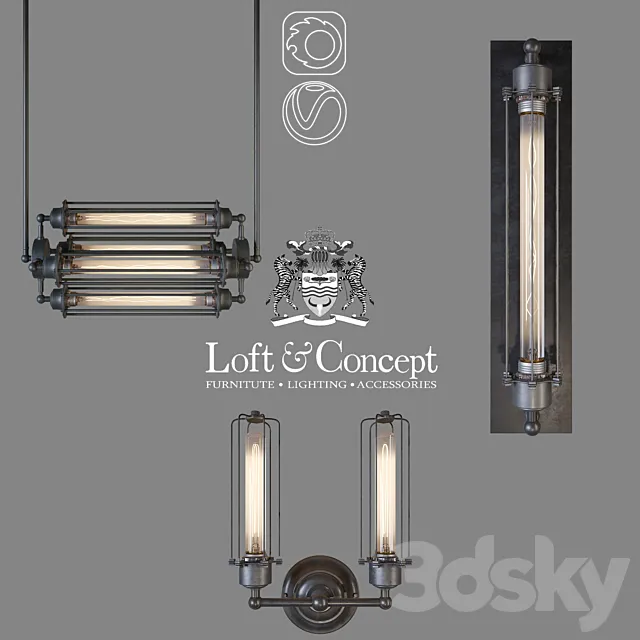 Series Loft Industrial Edison Cage 3DSMax File