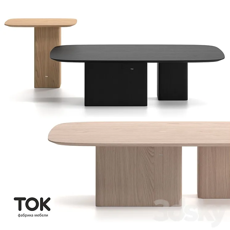 “SERIES OF COFFEE TABLES “”NORI””” 3DS Max