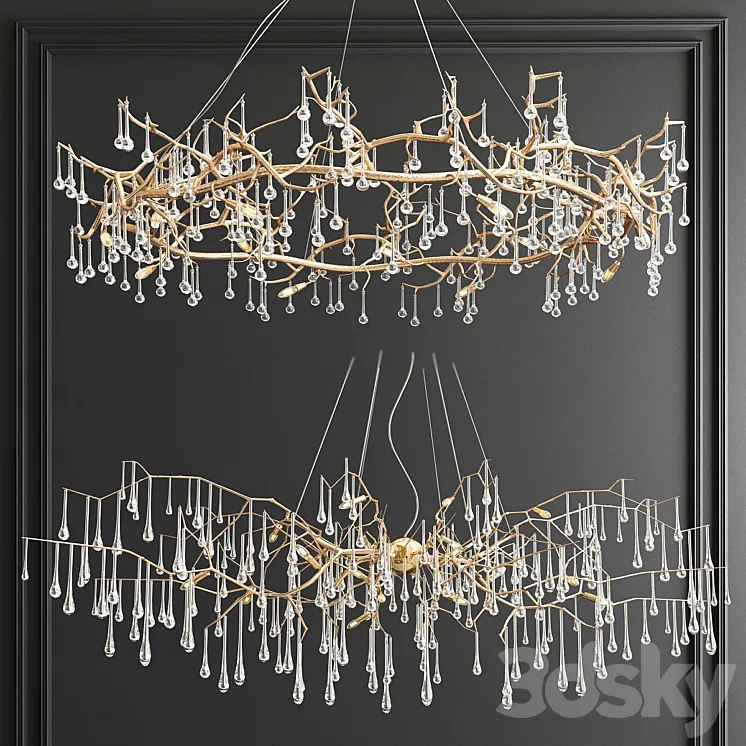 Serip Bijout Chandelier – 2 types 3DS Max