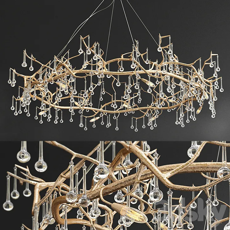 Serip Bijout Ring Chandelier – New Style 3DS Max