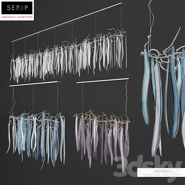 Serip waterfall chandelier 3ds Max