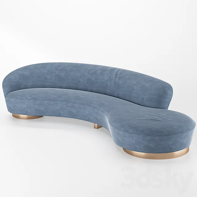 Serpentine Sofa with Arm 3DS Max Model