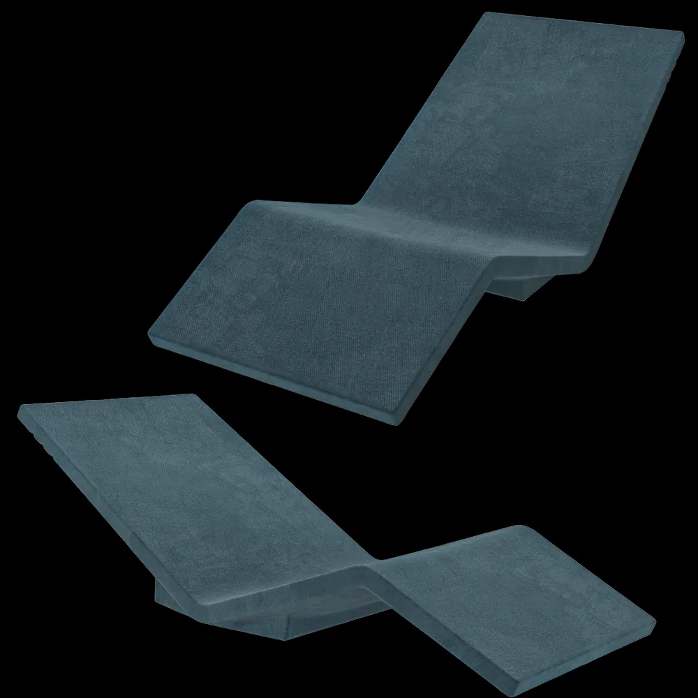 Serralunga – Lounger Aqua Moleskin 3ds Max