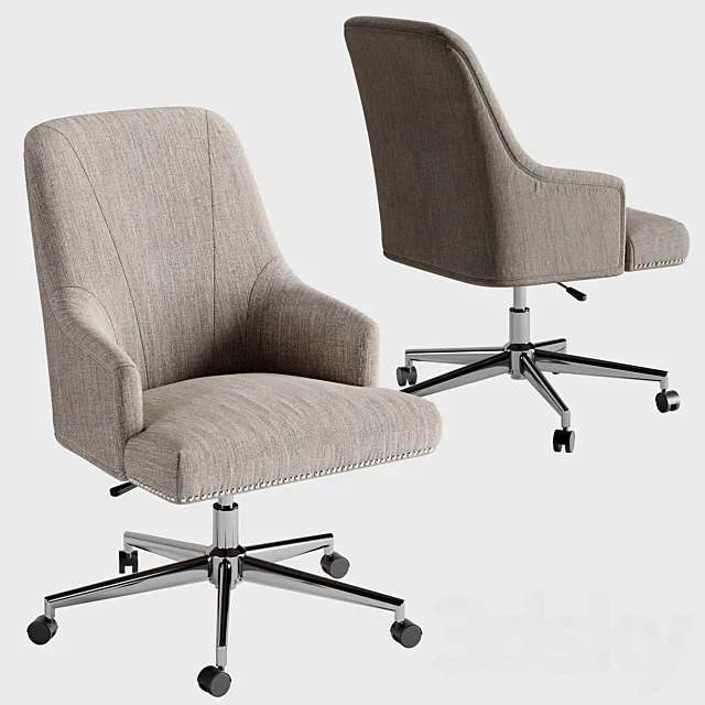 Serta Leighton Home Office Chair Soft Medium Gray 3ds Max