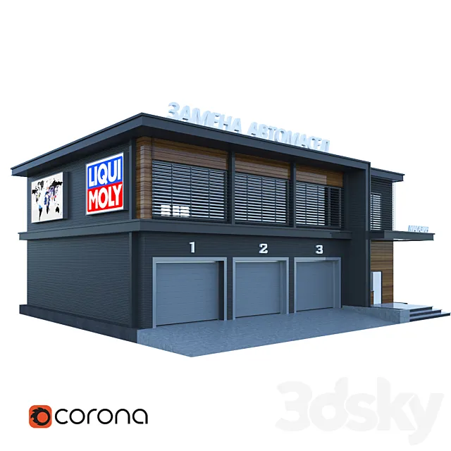 Service Stations 3DSMax File