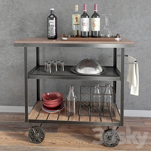 Serving cart (Nazya) 3DS Max Model