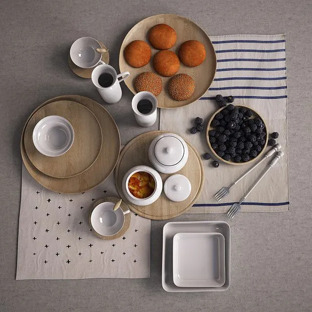 Serving with blackberries 3dsMax Model