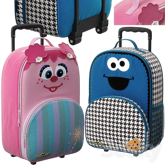 Sesame street luggage model 3ds Max