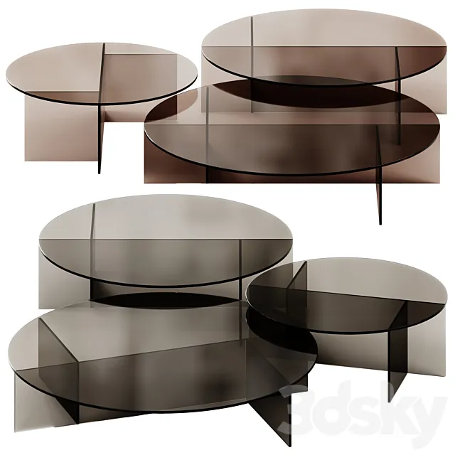 SESTANTE Round Coffee Tables by Tonelli Design 3DS Max Model