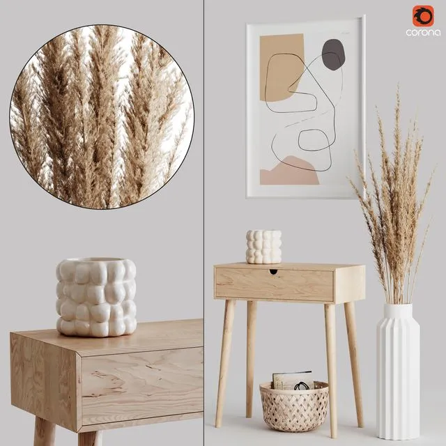 Set 04 pampas & Console 3dsMax Model