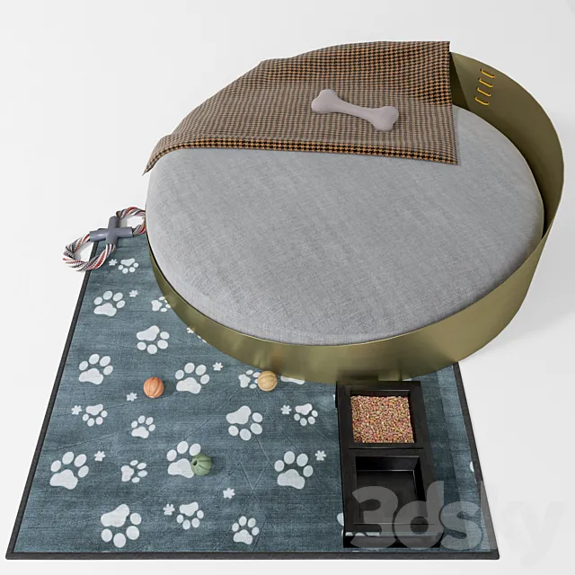 Set AMURA RIVER | Metal dogbasket 3ds Max