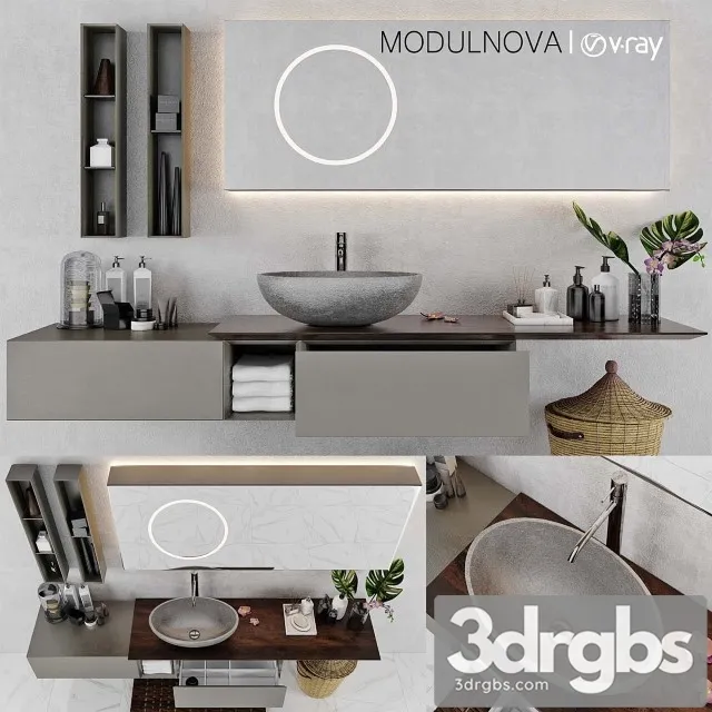 Set Bathroom Furniture Modulnova Infinity Decor 3dsmax Download