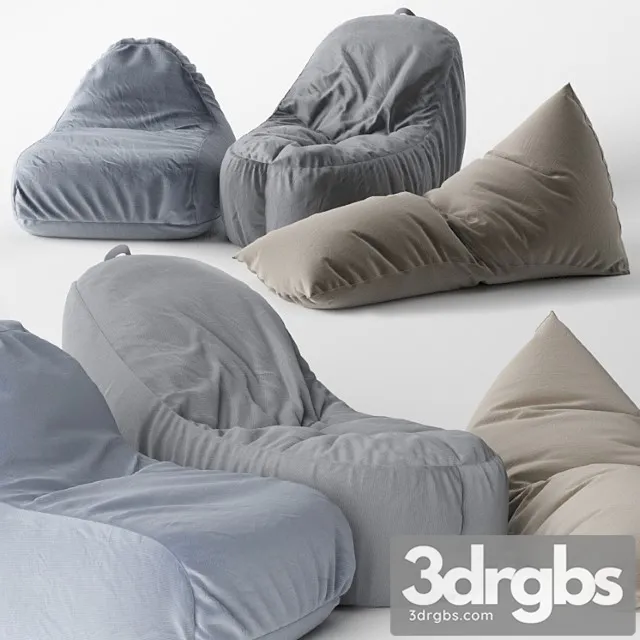Set bean bags (ikea and woodnotes) 3dsmax Download