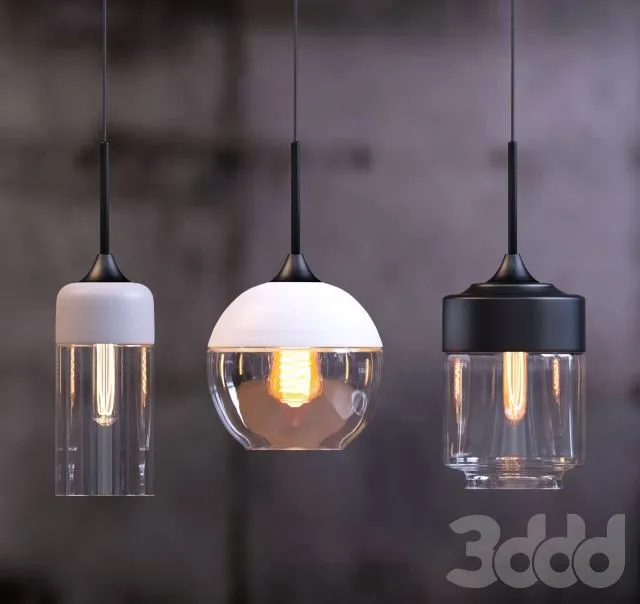 Set chandeliers K & C 3dsMax Model