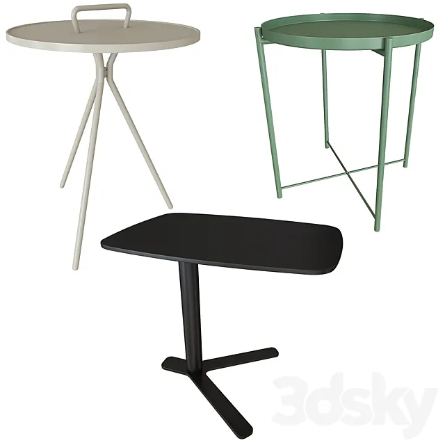 Set coffee table 002. IKEA GLADOM. YO Lapalma. Jersey 3DSMax File