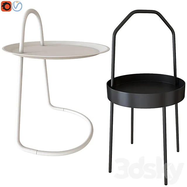 Set coffee table IKEA 001 3DSMax File