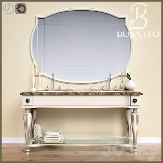 Set for bathroom BUSATTO BOHEME 3ds Max