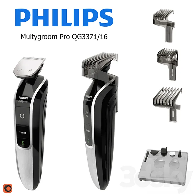 Set for cutting PHILIPS Multygroom Pro QG3371 _ 16 3DS Max Model