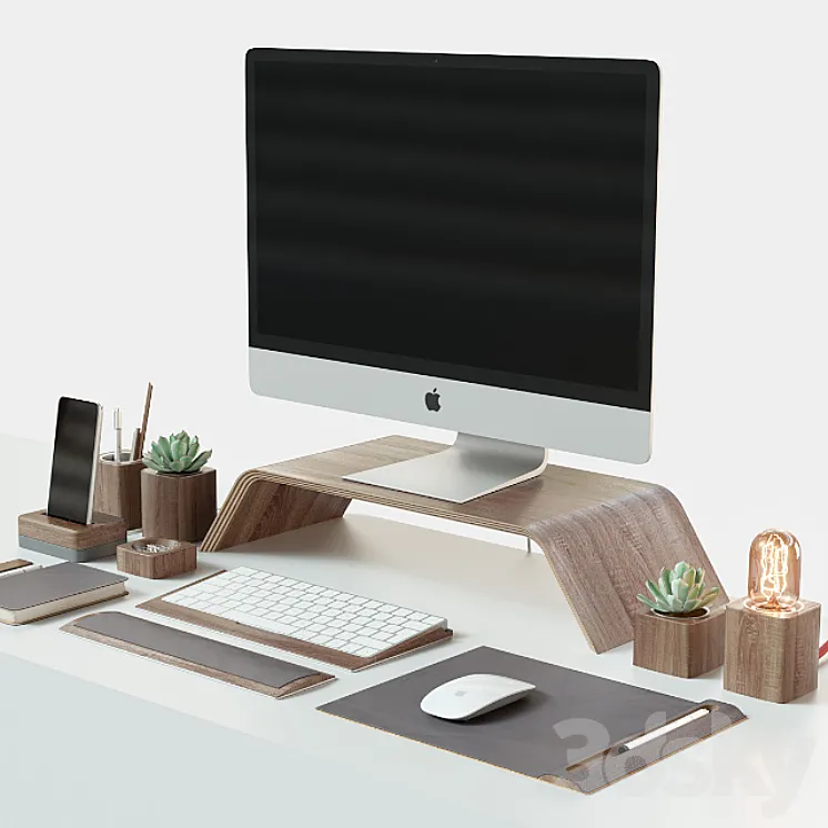 Set for desktop iMac & Grovemade 3DS Max