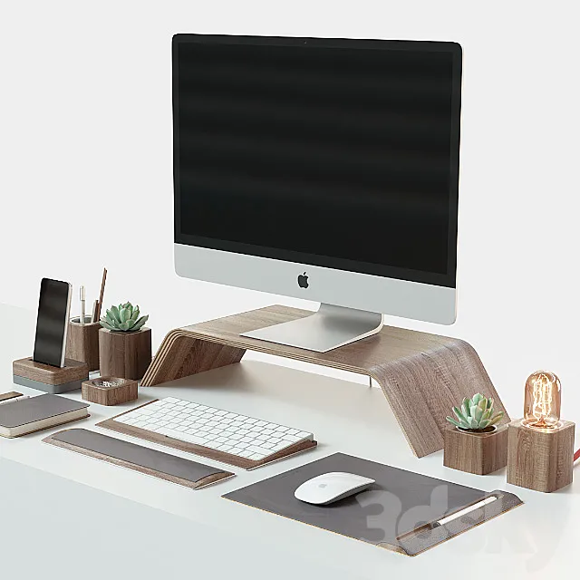 Set for desktop iMac & Grovemade 3DSMax File