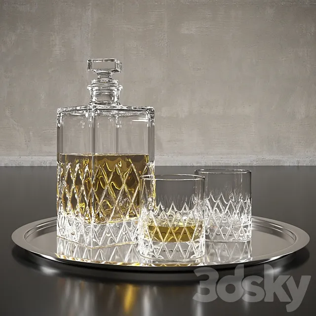 Set for whiskey 3ds Max