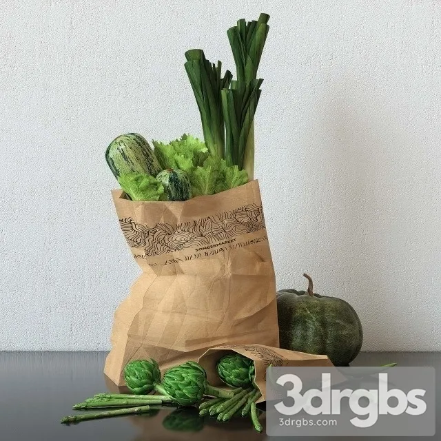 Set Green Vegetables 3dsmax Download
